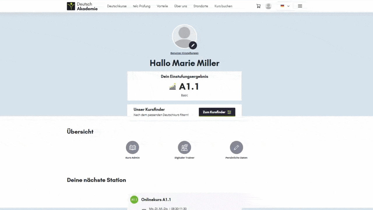 Videoanleitung Kurs stornieren